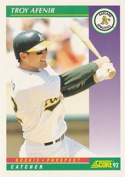 #407 Troy Afenir - Oakland Athletics - 1992 Score Baseball