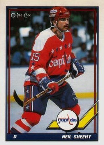 #407 Neil Sheehy - Washington Capitals - 1991-92 O-Pee-Chee Hockey