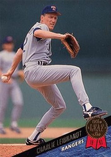 #407 Charlie Leibrandt - Texas Rangers - 1993 Leaf Baseball