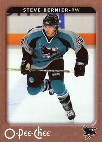 #407 Steve Bernier - San Jose Sharks - 2006-07 O-Pee-Chee Hockey