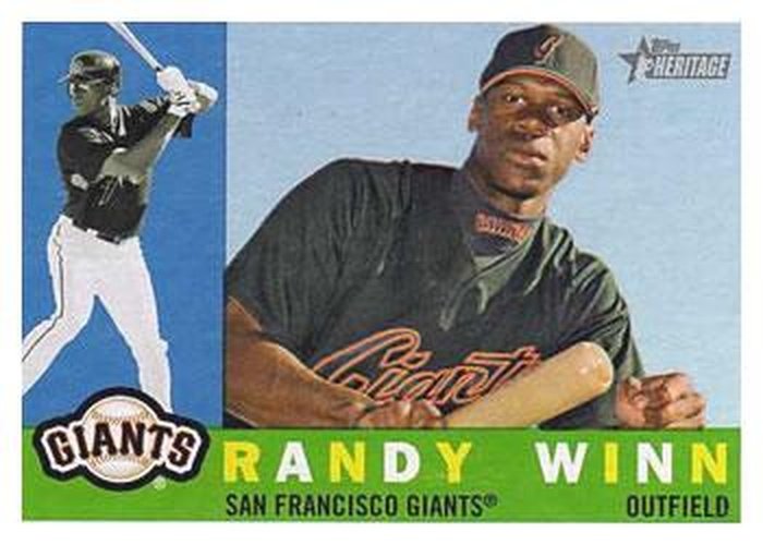 #407b Randy Winn - San Francisco Giants - 2009 Topps Heritage Baseball