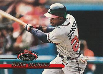 #408 Deion Sanders - Atlanta Braves - 1993 Stadium Club Baseball