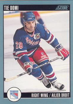 #408 Tie Domi - New York Rangers - 1992-93 Score Canadian Hockey