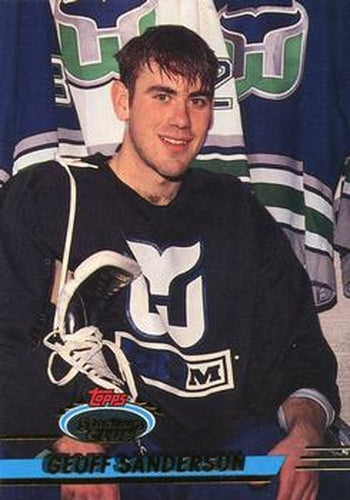 #408 Geoff Sanderson - Hartford Whalers - 1993-94 Stadium Club Hockey