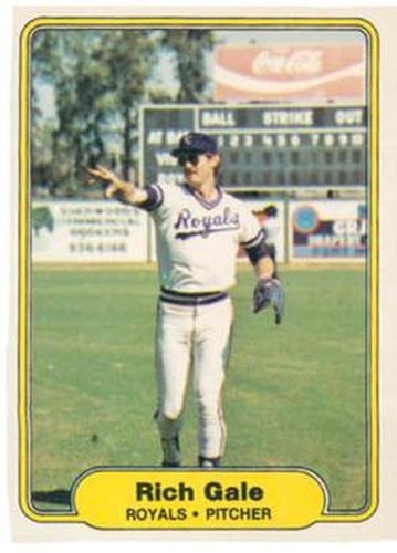 #408 Rich Gale - Kansas City Royals - 1982 Fleer Baseball