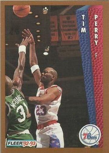 #408 Tim Perry - Philadelphia 76ers - 1992-93 Fleer Basketball