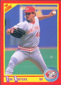 #408 Tim Birtsas - Cincinnati Reds - 1990 Score Baseball