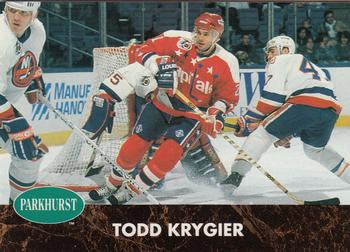 #408 Todd Krygier - Washington Capitals - 1991-92 Parkhurst Hockey