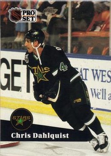 #408 Chris Dahlquist - 1991-92 Pro Set Hockey