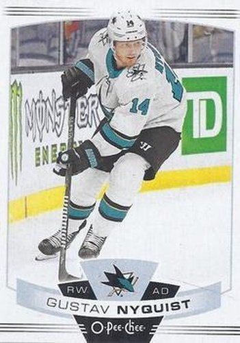 #408 Gustav Nyquist - San Jose Sharks - 2019-20 O-Pee-Chee Hockey
