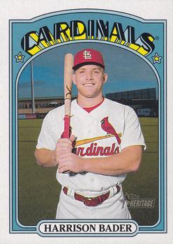 #408 Harrison Bader - St. Louis Cardinals - 2021 Topps Heritage Baseball