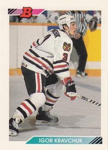 #408 Igor Kravchuk - Chicago Blackhawks - 1992-93 Bowman Hockey