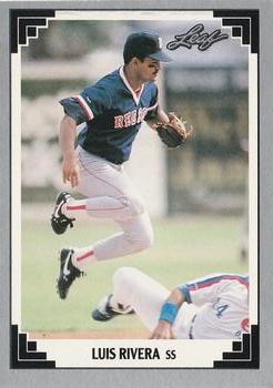 #408 Luis Rivera - Boston Red Sox - 1991 Leaf Baseball
