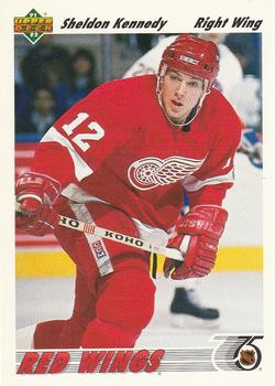 #408 Sheldon Kennedy - Detroit Red Wings - 1991-92 Upper Deck Hockey