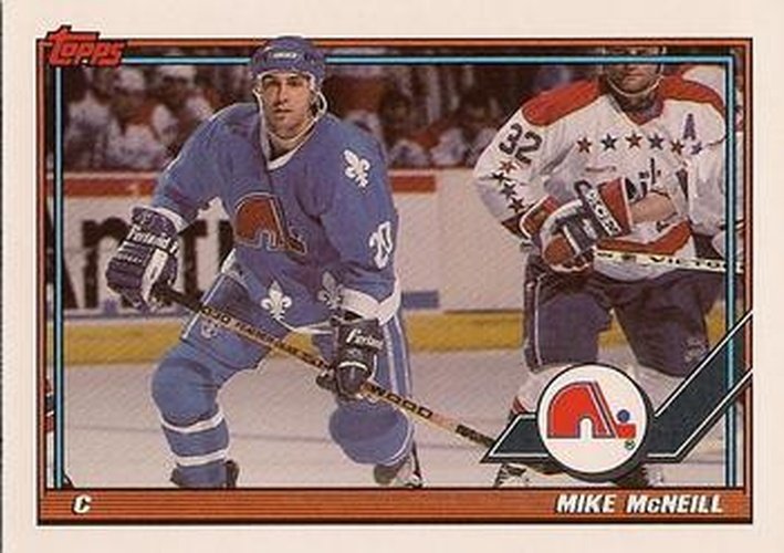 #408 Mike McNeill - Quebec Nordiques - 1991-92 Topps Hockey