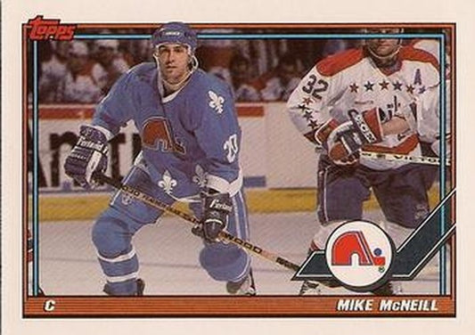 #408 Mike McNeill - Quebec Nordiques - 1991-92 Topps Hockey