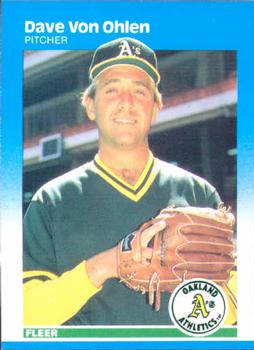 #408 Dave Von Ohlen - Oakland Athletics - 1987 Fleer Baseball