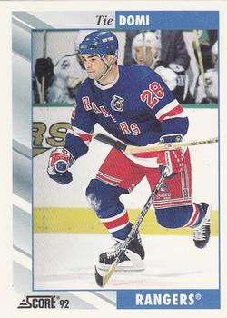 #408 Tie Domi - New York Rangers - 1992-93 Score USA Hockey