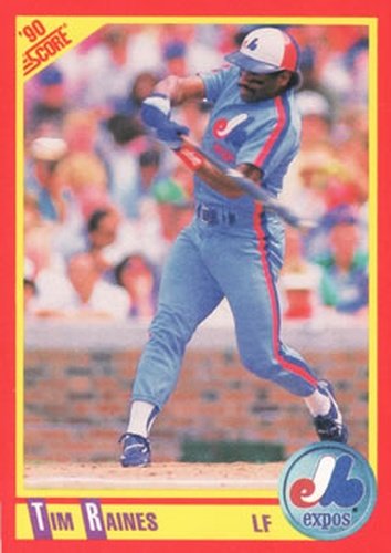 #409 Tim Raines - Montreal Expos - 1990 Score Baseball