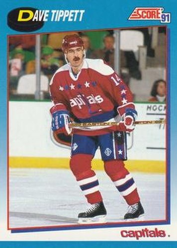 #409 Dave Tippett - Washington Capitals - 1991-92 Score Canadian Bilingual Hockey