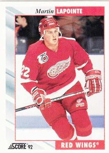 #409 Martin Lapointe - Detroit Red Wings - 1992-93 Score USA Hockey