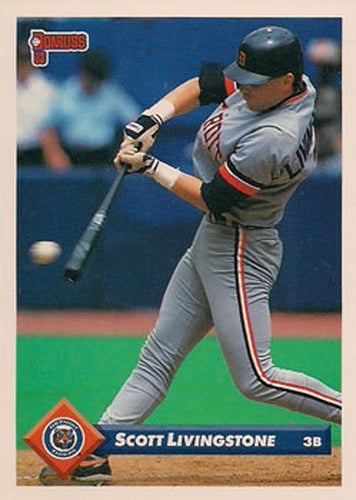 #409 Scott Livingstone - Detroit Tigers - 1993 Donruss Baseball