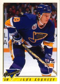 #409 Igor Korolev - St. Louis Blues - 1993-94 O-Pee-Chee Premier Hockey