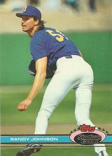 #409 Randy Johnson - Seattle Mariners - 1991 Stadium Club Baseball