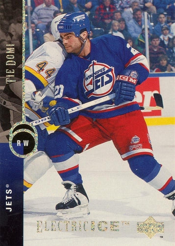 #409 Tie Domi - Winnipeg Jets - 1994-95 Upper Deck Hockey - Electric Ice