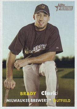 #409 Brady Clark - Milwaukee Brewers - 2006 Topps Heritage Baseball
