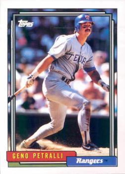 #409 Geno Petralli - Texas Rangers - 1992 Topps Baseball