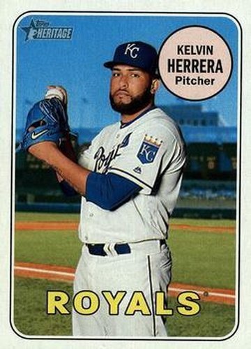#409 Kelvin Herrera - Kansas City Royals - 2018 Topps Heritage Baseball