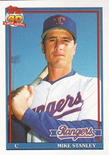 #409 Mike Stanley - Texas Rangers - 1991 Topps Baseball