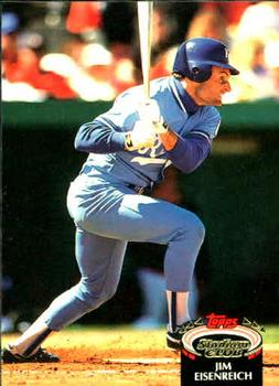 #409 Jim Eisenreich - Kansas City Royals - 1992 Stadium Club Baseball