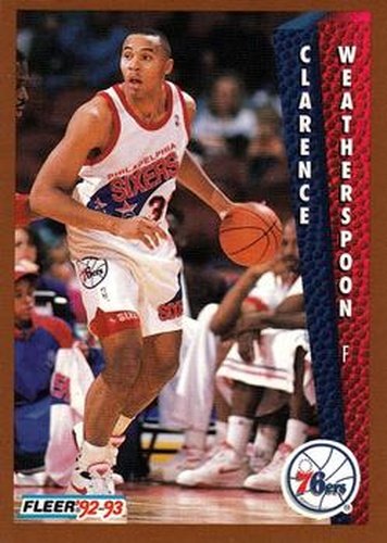 #409 Clarence Weatherspoon - Philadelphia 76ers - 1992-93 Fleer Basketball