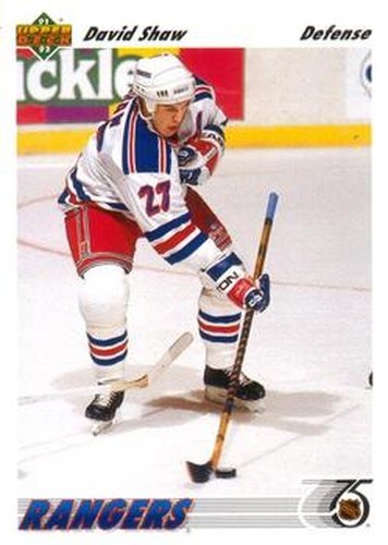 #409 David Shaw - New York Rangers - 1991-92 Upper Deck Hockey