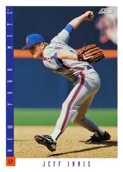 #409 Jeff Innis - New York Mets - 1993 Score Baseball