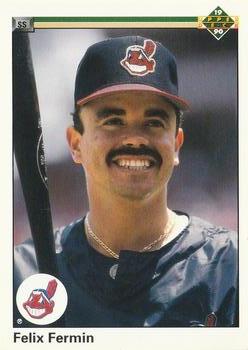 #409 Felix Fermin - Cleveland Indians - 1990 Upper Deck Baseball