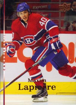 #409 Maxim Lapierre - Montreal Canadiens - 2007-08 Upper Deck Hockey