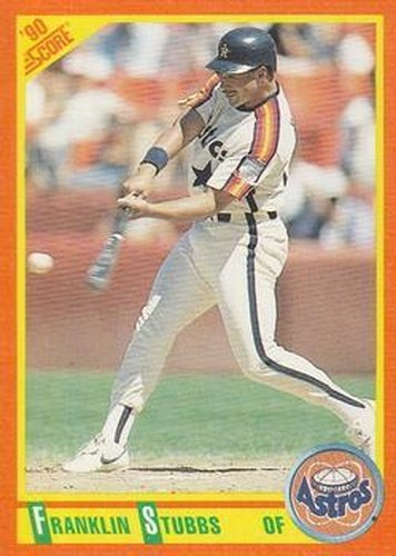 #40T Franklin Stubbs - Houston Astros - 1990 Score Rookie & Traded Baseball
