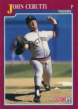 #40T John Cerutti - Detroit Tigers - 1991 Score Rookie & Traded Baseball