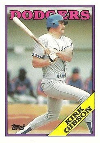 #40T Kirk Gibson - Los Angeles Dodgers - 1988 Topps Traded Baseball