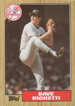 #40 Dave Righetti - New York Yankees - 1987 Topps Baseball