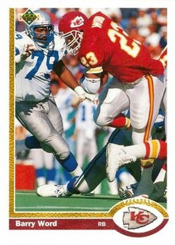 #40 Barry Word - Kansas City Chiefs - 1991 Upper Deck Football