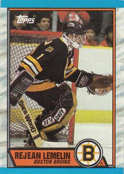 #40 Rejean Lemelin - Boston Bruins - 1989-90 Topps Hockey