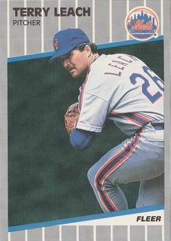 #40 Terry Leach - New York Mets - 1989 Fleer Baseball