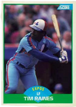 #40 Tim Raines - Montreal Expos - 1989 Score Baseball