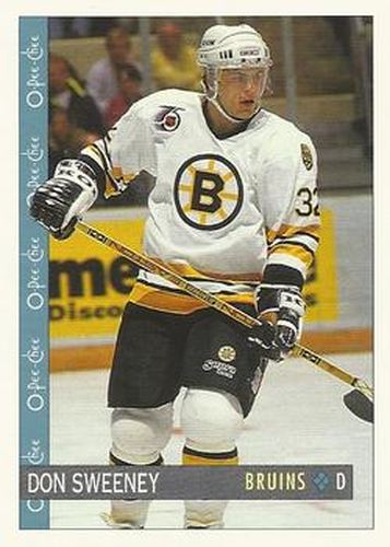 #40 Don Sweeney - Boston Bruins - 1992-93 O-Pee-Chee Hockey