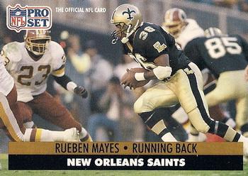 #240 Rueben Mayes - New Orleans Saints - 1991 Pro Set Football
