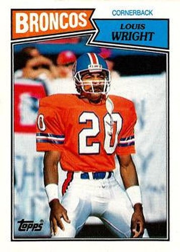 #40 Louis Wright - Denver Broncos - 1987 Topps Football